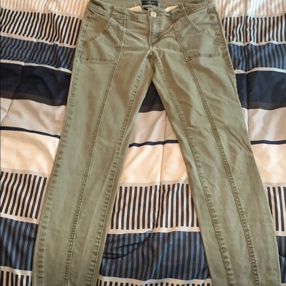 Olive Green American Eagle Skinny Jeans - Picture 4 of 6
